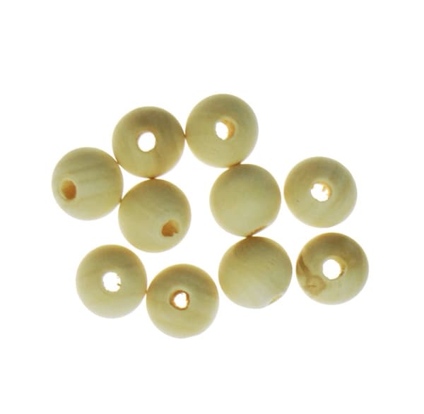 Träpärlor 15mm 10st Shan