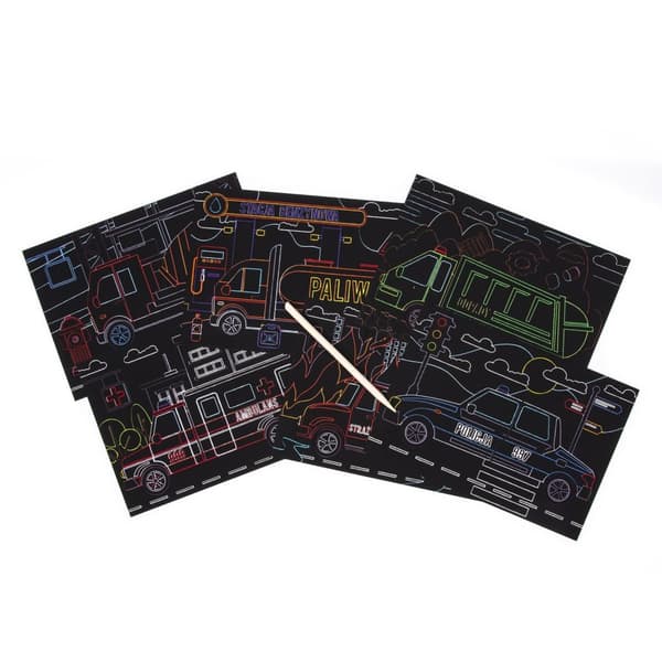 Kidea Cars Scratch Art 6 ark