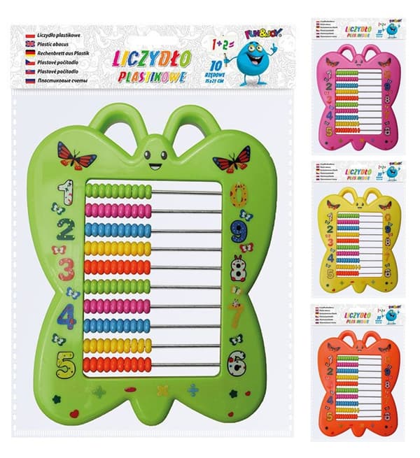 Muovinen abacus 10 riviä Butterfly Titanum