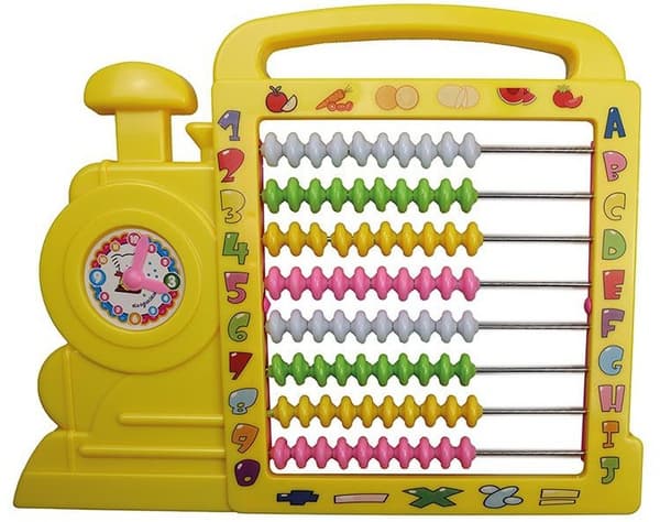 8-rivinen muovinen abacus Titaanikello