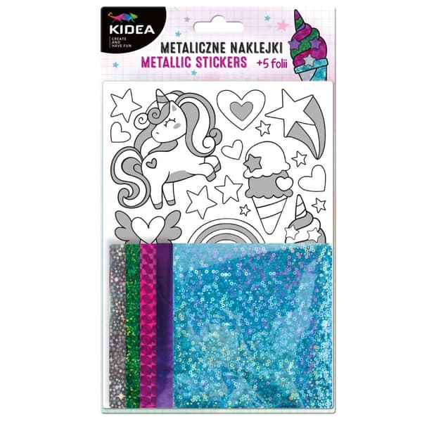 Metalliset DIY-tarrat Unicorn Kidea