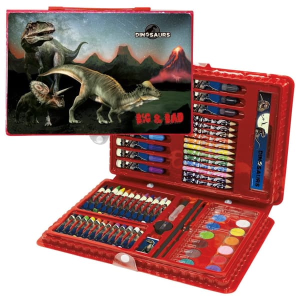 Kunstsæt 71 stykker Dinosaur rød Derform