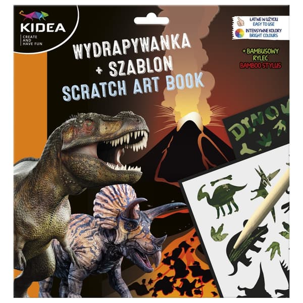 Kidea Dinosaurier Scratch Art + Mall