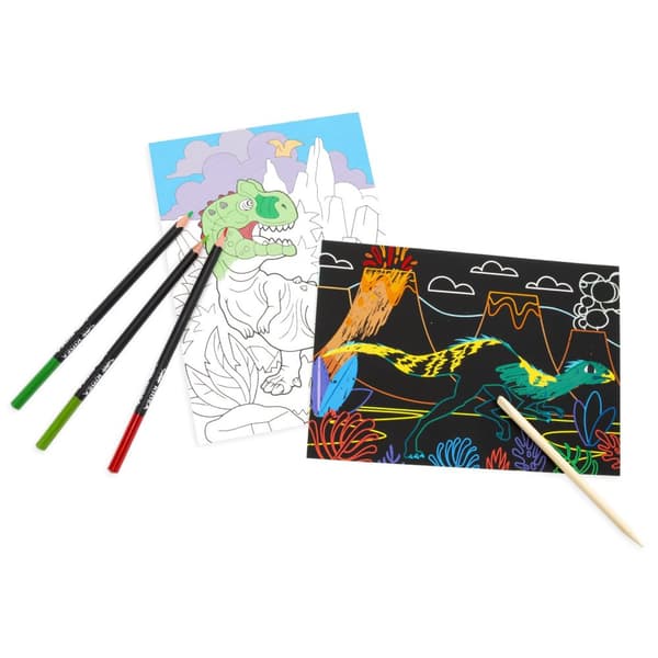 Scratch and color 2in1 Dinosaurs Game Kidea