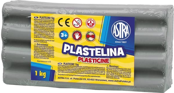 Muovailuvaha 1kg Astra Ash/Grey