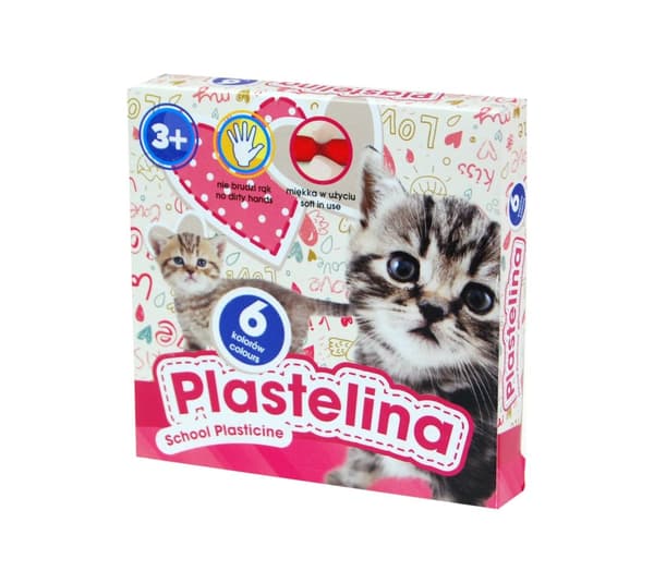 Plasticine 6 färger Astra Cats