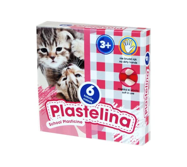 Plasticine 6 färger Astra Cats