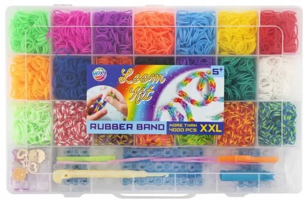 Resårband för armbandstillverkning XXL vävstolsband i fodral 4000 st