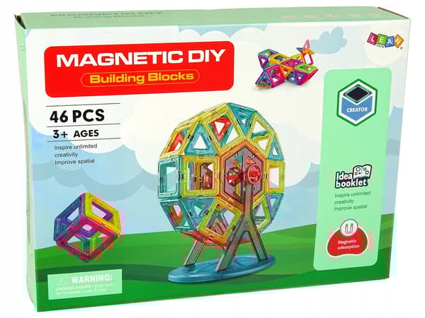 Magnetiske blokke 46 stk. pariserhjul