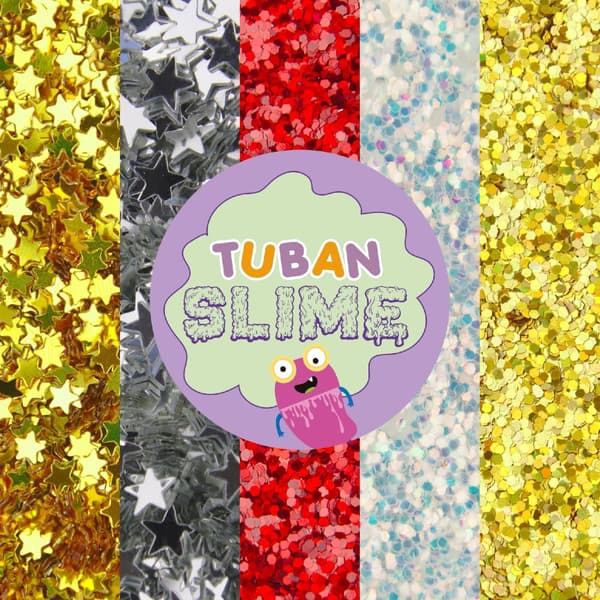 TUBAN glitter sjovt sæt - 5 farver