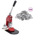 Miniatyrbild 1 av 2: Knappmaskin med 500 st knappdelar 37 mm
