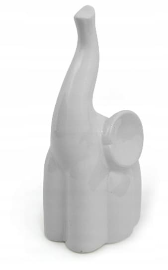 Keraaminen norsuhahmo, 24 cm, valkoinen