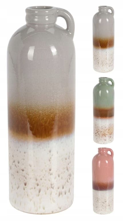 Keramikvase, blomsterkande, moderne, 25x8 cm