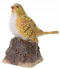 Miniatyrbillede 2 af 2: Havefigur dekorativ syngende fugl 6x6x11 cm