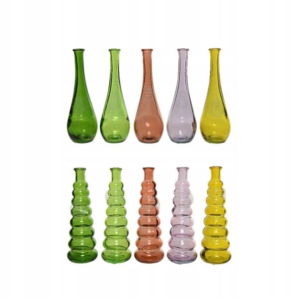 Dekorativ blomstervase i glasmix 18 cm