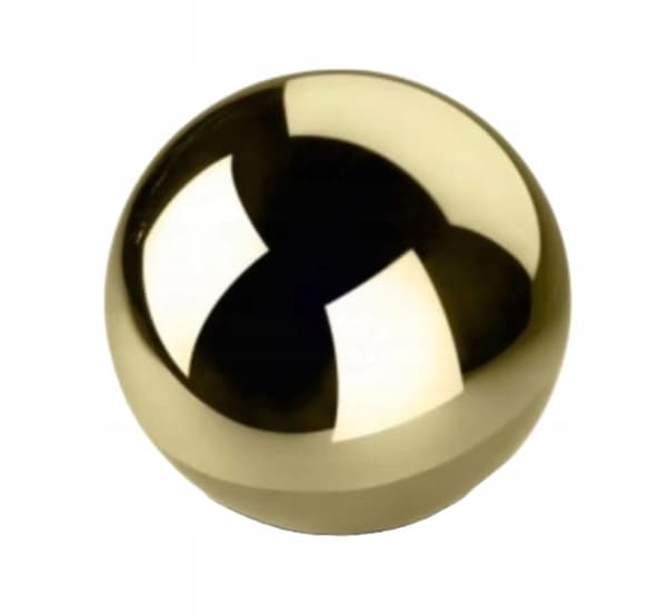 Dekorativ keramisk boll 13 cm guldspegel