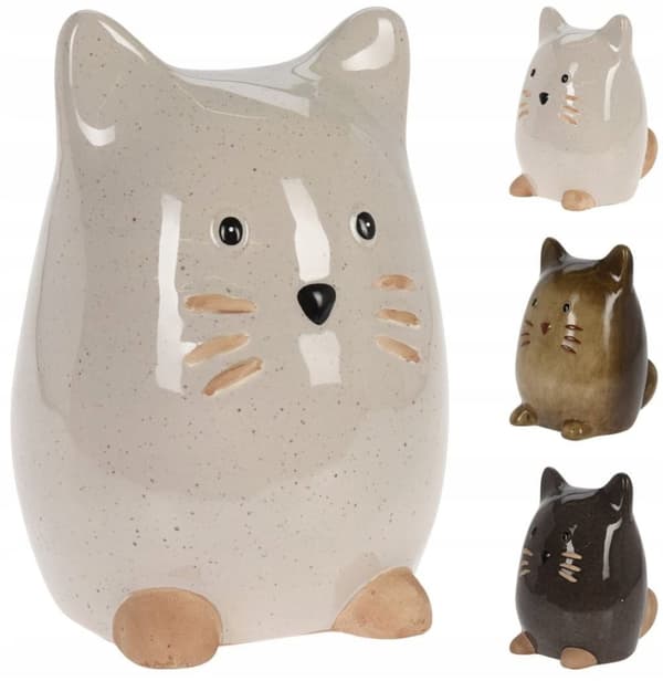 Kattfigur i porslin 14,3 x 14,5 x 20,5 cm