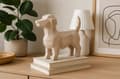 Miniatyrbild 3 av 3: Dekorativ hundfigur 14x21cm Modern design geometrisk stil