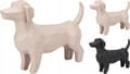 Miniatyrbild 2 av 3: Dekorativ hundfigur 14x21cm Modern design geometrisk stil
