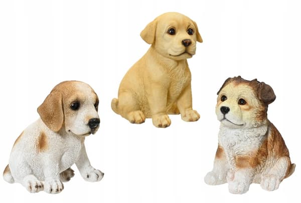 Trädgårdsfigur sittande hund 13x17x17cm Dekorativ prydnad