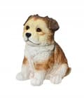 Miniatyrbild 1 av 4: Trädgårdsfigur sittande hund 13x17x17cm Dekorativ prydnad