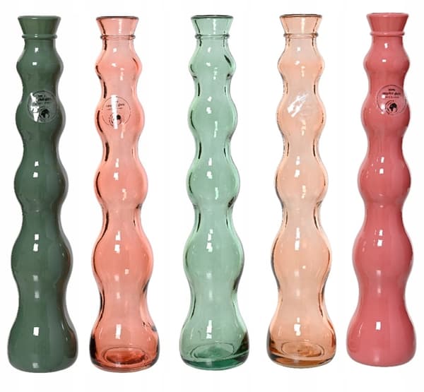 Dekorativ glasvas 7x32cm hög ornament
