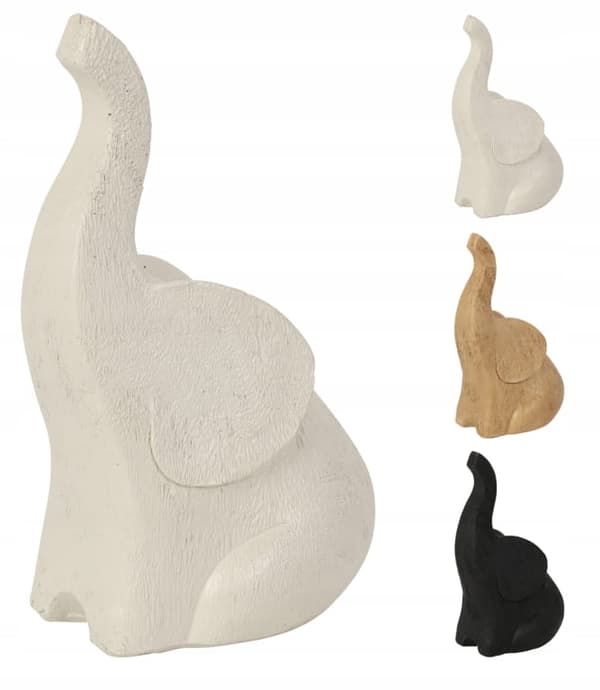 Koristeellinen norsuhahmo kohokärkisellä, minimalistinen, koristeellinen, 17 cm