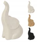 Pikkukuva 2 / 2: Koristeellinen norsuhahmo kohokärkisellä, minimalistinen, koristeellinen, 17 cm
