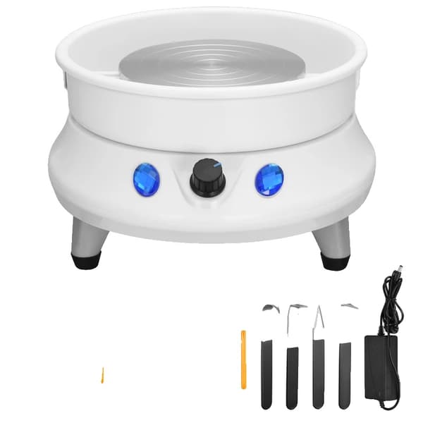 Keramikdrejeskive, Aftagelig ABS-vask, 13cm Keramikplade, EU STIK 220V