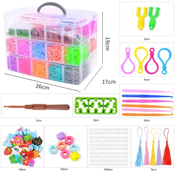 Mega kit Loom Bands - 4500 stk med tilbehør