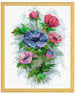 Broderikit Tavla Vårblommor