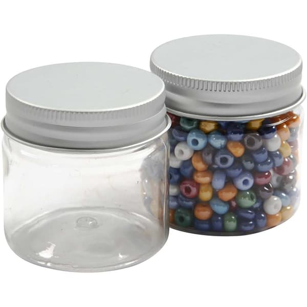Plastburk med lock - 10 st - 50 ml - Höjd: 45 mm