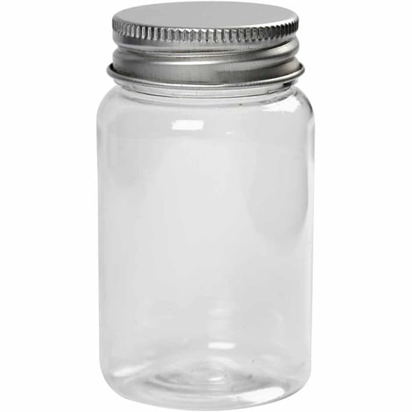 Plastburk med lock - 10 st - 100 ml - Höjd: 77 mm
