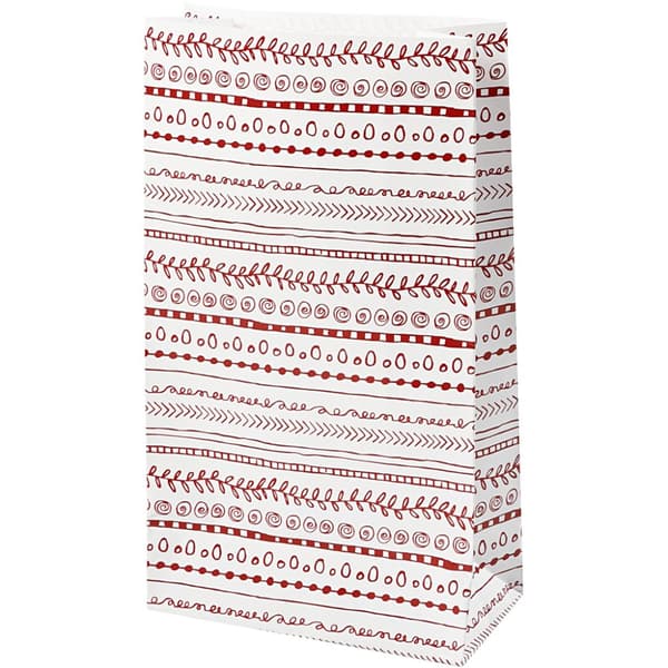 Presentpåsar 8 st - H: 21 cm - Christmas Doodles Border