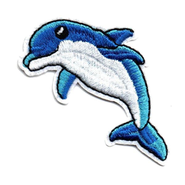 delfin rysk docka broderade tygmärken stryka på