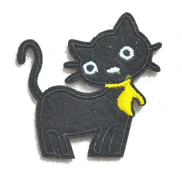 3 stycken stryka sy på tygmärken katt
