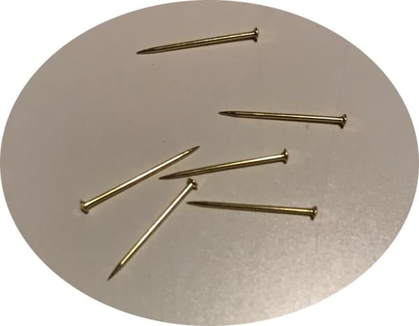 700 pärlnålar pärlstift guld korta 16 mm