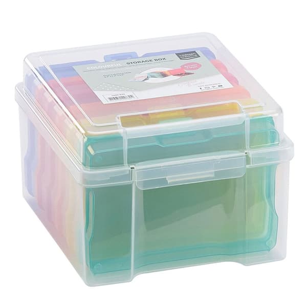 Förvaringsbox - Transparenta Färger - 21 x 18,5 cm