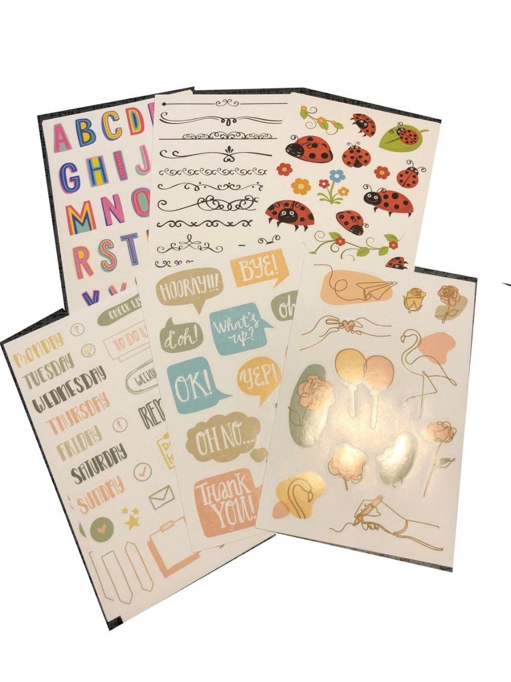 scrapbooking blandade stickers 12 ark