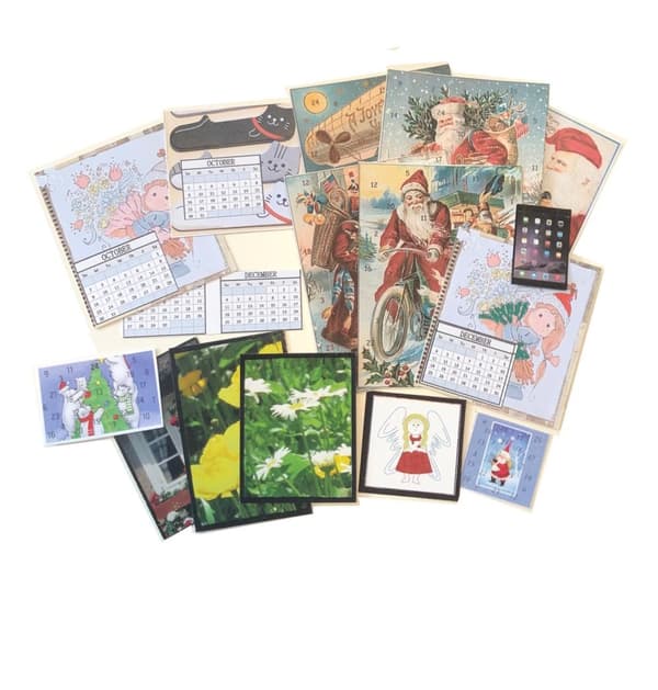 Miniatyrer till dockskåp julkalender kalender bildmix