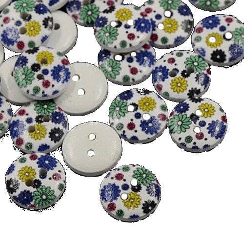 mix knappar i 4 sorter blomma katt vit natur
