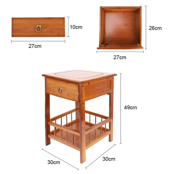 Natbord, Bambus Materiale, Skuffeopbevaring, Chokolade