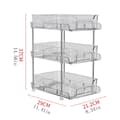 Miniatyrbillede 2 af 2: 3-lags klar makeuporganisator, multifunktionel opbevaring, nem adgangsdesign,3 lag
