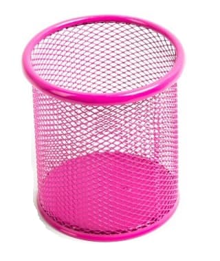 Metal Pen Cup Organizer Mesh Leviatan Pink