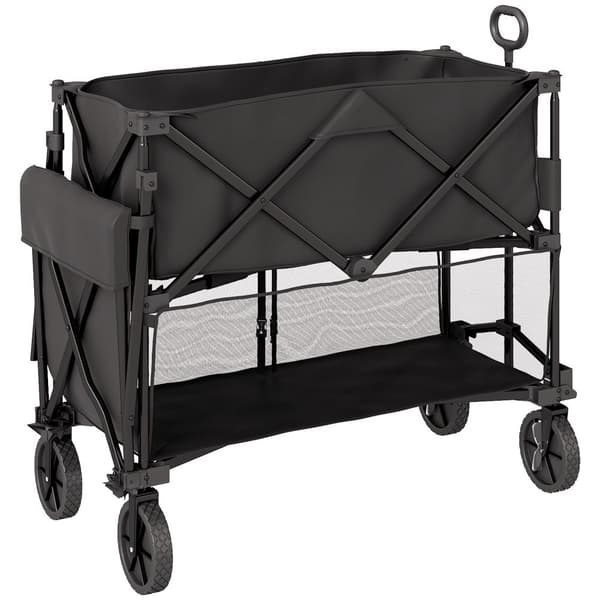 Trädgårdsvagn, 142x50x102 cm, Svart
