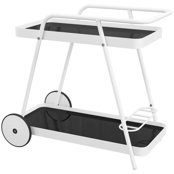 Uteserveringsvagn, 86.5x51x78 cm, Svart-Vit