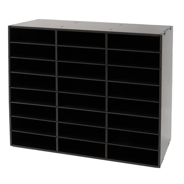 Skrivbordsfilorganisatör, 24/36 rymliga fack, robust PVC-ram, modern design