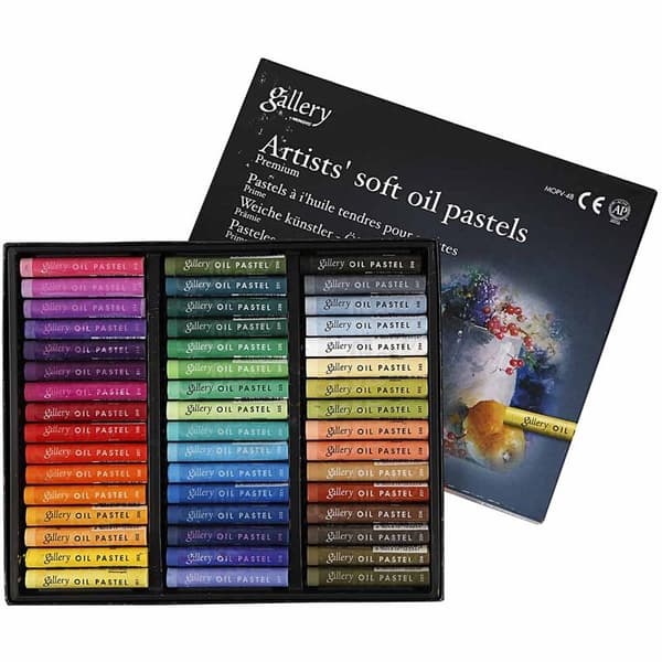 Oljepastellkritor Gallery Premium - 48 st - Mixade Färger