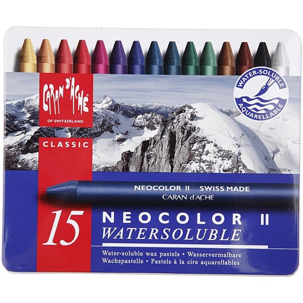 Neocolor II Vaxkritor - Mixade Färger - 15 st