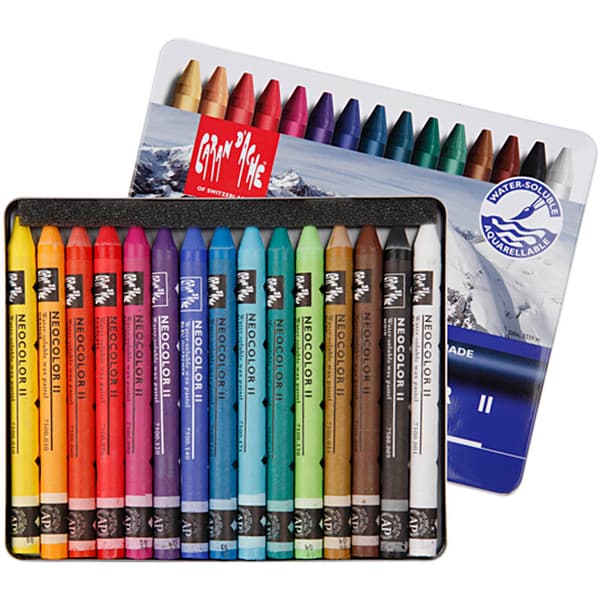 Neocolor II Vaxkritor - Mixade Färger - 15 st